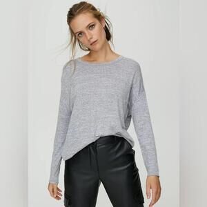 Aritzia Wilfred Free Arizona lightweight sweater, heathered blue, size small